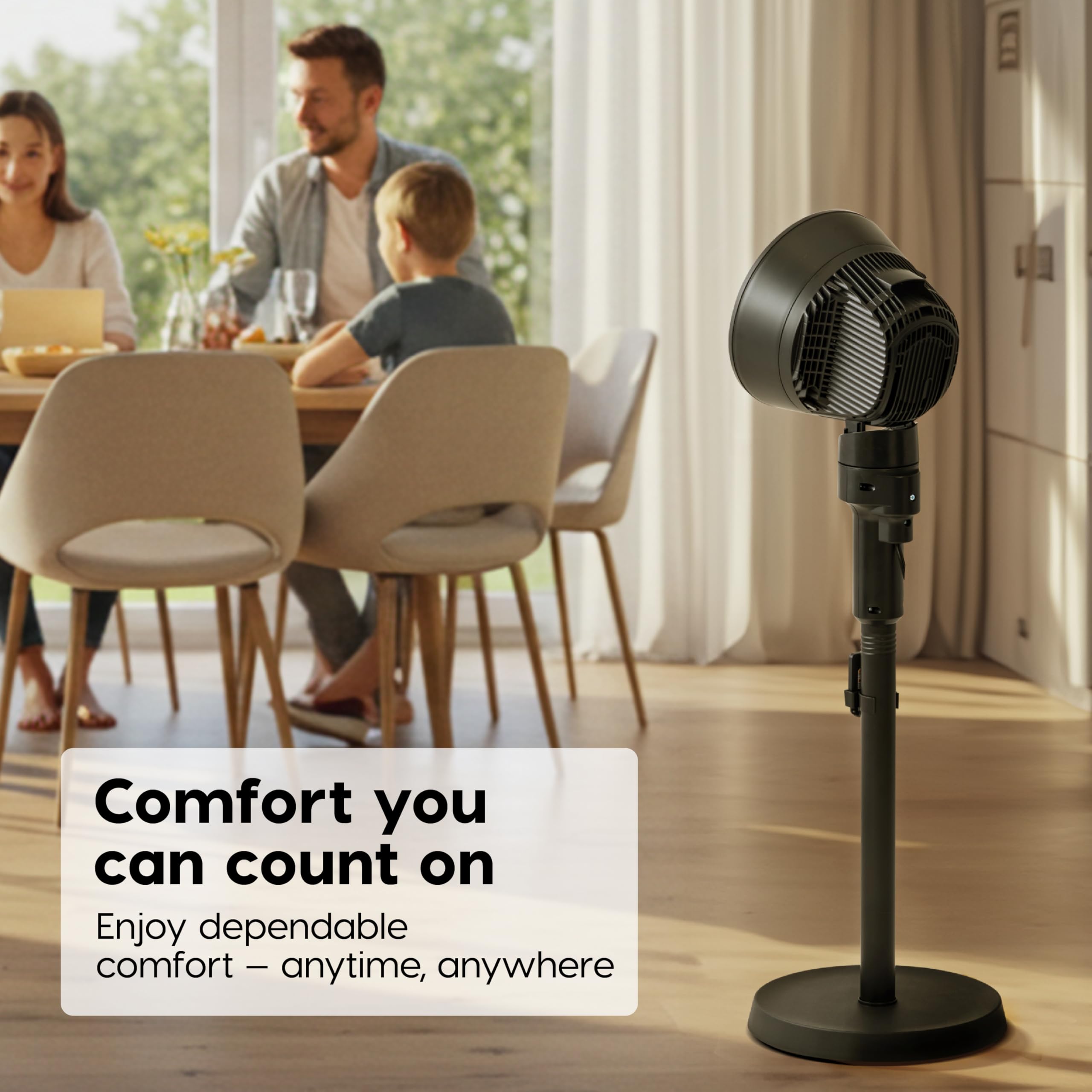 IRIS USA WOOZOO Air Circulator Pedestal Fan with Remote, 5.5