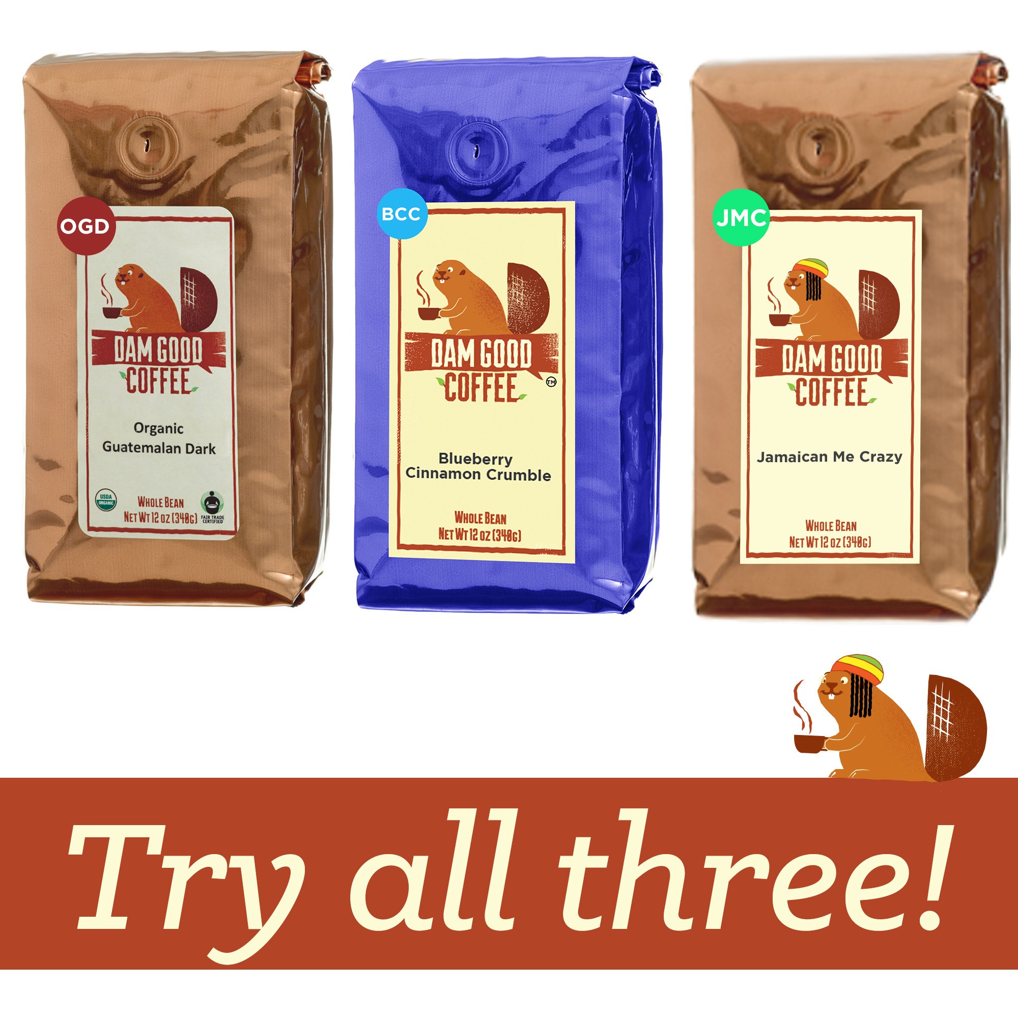 Dam Good Coffee NEW FLAVOR Pumpkin Spice Whole Bean 12 Oz 