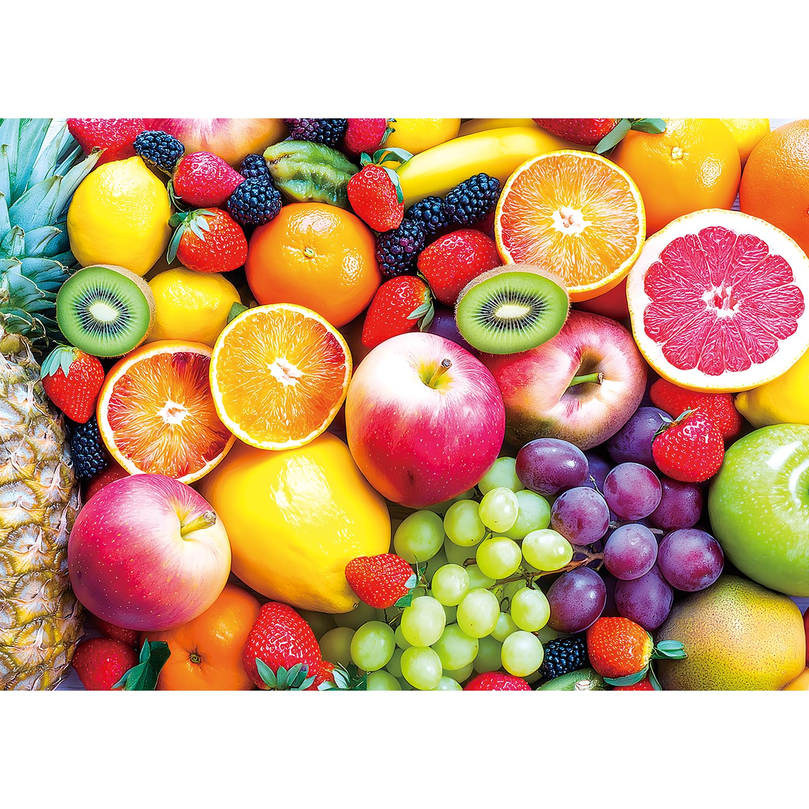 Fruit Rainbow Mix 300 Piece Puzzle for Adults, Fun Puzzles for Adults 300 Pieces with HD Print & Poster, 17 * 11 Inch Dust Free, for Gifts Halloween Christmas Family Games Lovers