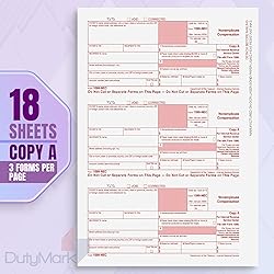 1099 NEC Tax Forms 2024, 50 4 Part Tax Forms