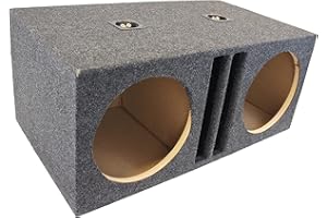 ASC Dual 12" Subwoofer Universal Slot Vented Port Sub Box Speaker Enclosure