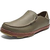 OLUKAI Moloa Men's Premium Leather Shoes, Easy Slip On & Off Design, Casual & Versatile Loafer, Drop-in Heel & Enhanced Traction
