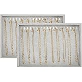 Polmart Stackable Bracelet & Jewelry Organizer/Storage/Display Trays, Gray Velvet (2-Pack)