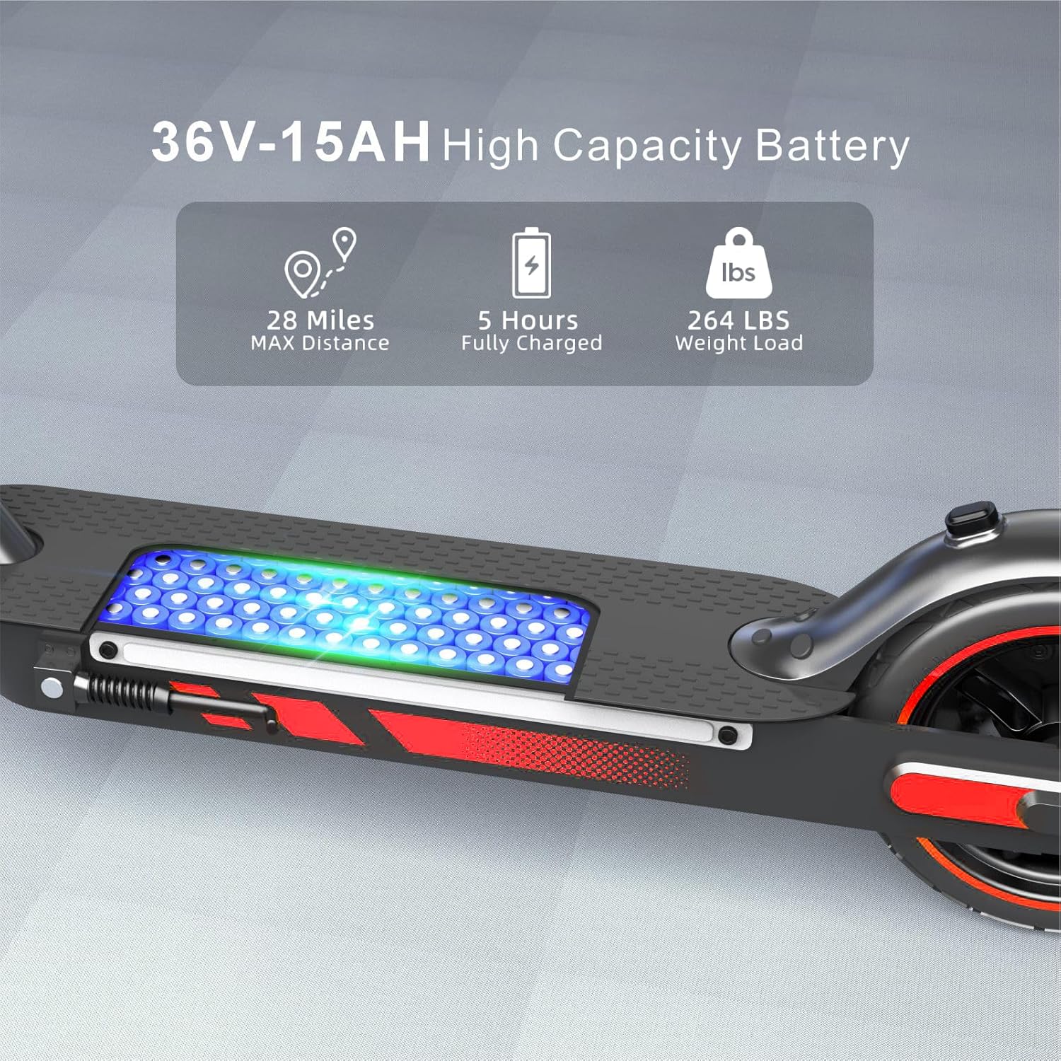 Digital display on the HiQiS V10 Electric Scooter handlebar showing speed, driving mode, and battery level