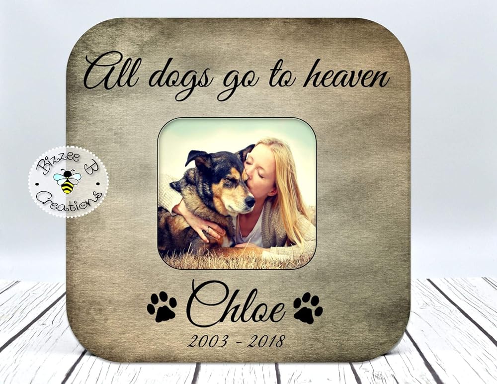 Pet Memorial Picture Frame Gift, Dog Lover