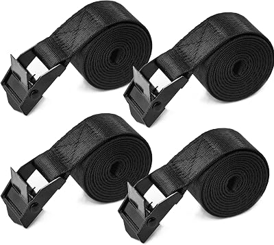 Newthinking 4 Pack Tie Down Straps 2.5 cm x 1 m Heavy Duty Cam Buckle
