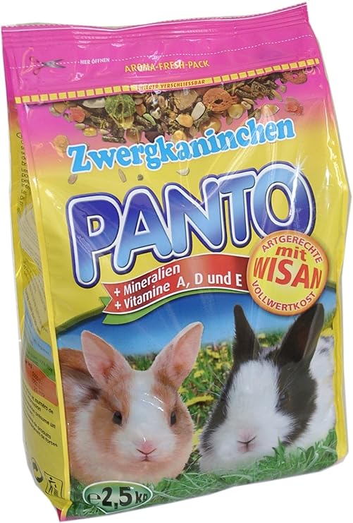 Panto Zwergkaninchenfutter 2.5 kg, 4er Pack (4 x 2.5 kg)