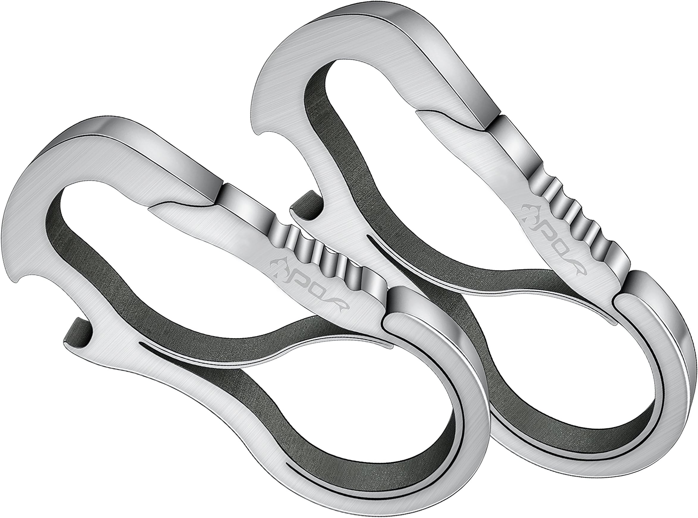 Apor Full Stainless Steel Anti-Lost Carabiner Key Chain Mutil Tools with Bottle Opener for Home