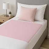 EASY CARE SOLUTIONS 2 Pack Washable Bed Pads 85x90 cm with Tucks Pink