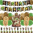 Groot Party Decorations,Groot Birthday Party Supplies Includes Banner - Cake Topper - 12 Cupcake Toppers - 18 Balloons