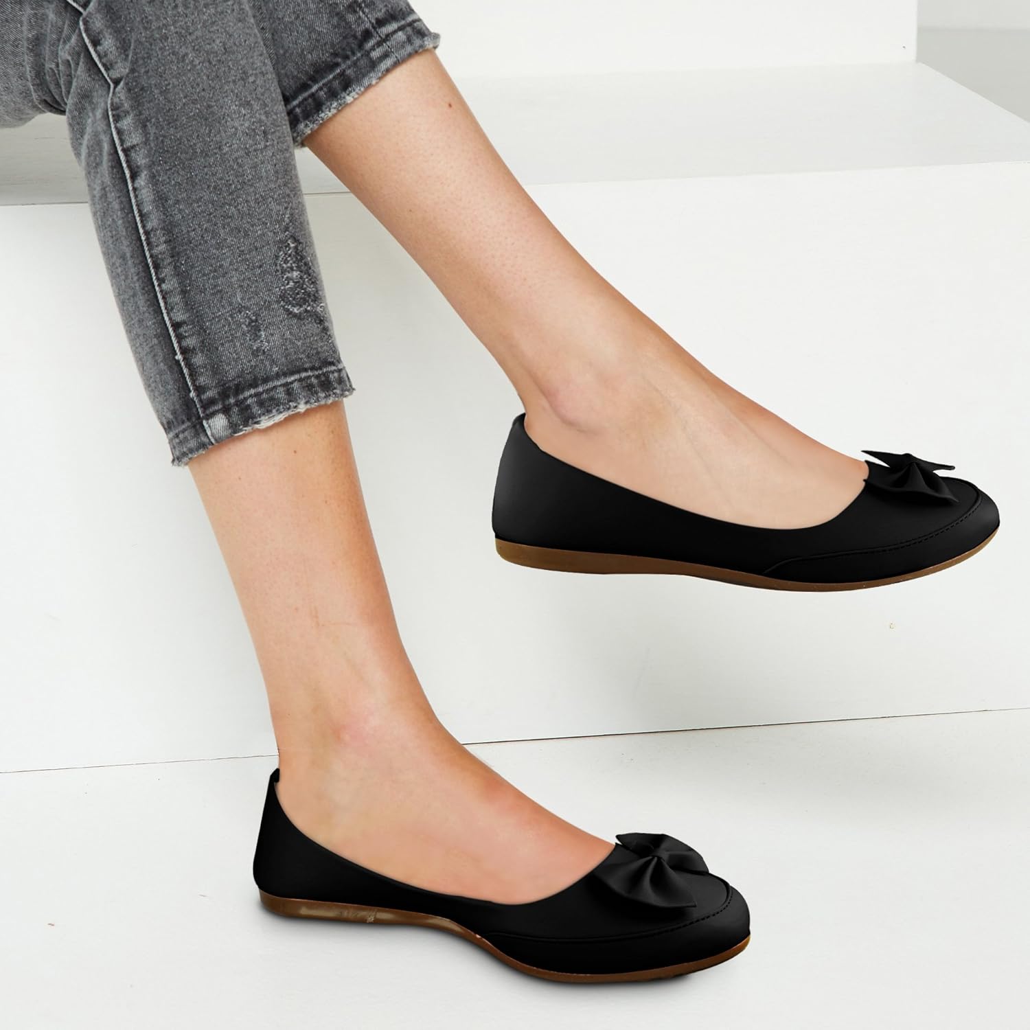 a&s women's multicolour synthetic ballerinas