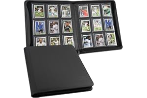 ARKEILIY Toploader Binder, 9-Pocket Pages Sleeves Hold up 288 Cards, Toploader Hard Cases,Toploader Card Binder for MTG, TCG, Sport Card, Game Cards, Durable Sleeves for Storage & Display(Black)