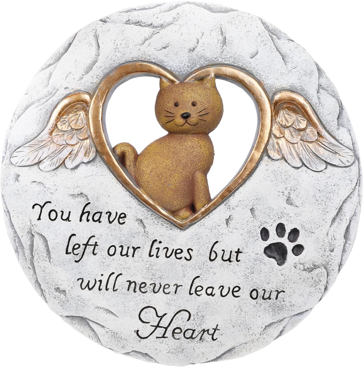 Hardscaping Materials - Stepping Stones Outdoor Decorative Stone, Cat Memorial Stepping Stone Garden Decor Statue for Patio, Garden Ground, Pathway