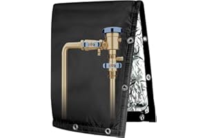 ADAMOSS Backflow Preventer Insulated Cover (5F) 6-Layer Fabric Pipe Insulation Cover, 16" W x 26" H, Freeze Protection, UV Coated,Water Well Pump Covers and Sprinkler Valve Covers Winter Freeze Protection