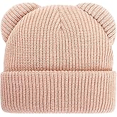 KARUNEL Baby Beanie Winter Knitted Hat with Bear Ear for Newborn Infant Toddler Boys Girls Soft Warm Skull Cap