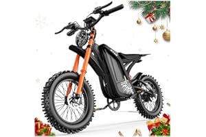 Misodo Electric Dirt Bike for Adults, 3000W Peak Motor, 36 MPH, 100Miles, 48V/20Ah Battery, 45° Slope, Dual Hydraulic Brake, Full Suspension, All Terrain Electric Motorcycle, 16" Off-Road Tire E-Bike
