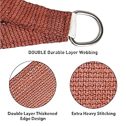Cisvio 10'X13' Rust Red Shade Sail Rectangle Curved