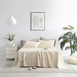 Bedding Linen Sheets Set Bed - 55% Linen 45% Cotton