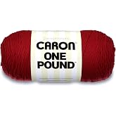 Caron 29401010562 One Pound Solids Yarn, 16oz, Gauge 4 Medium, 100% Acrylic - Claret- For Crochet, Knitting &amp; Crafting ( 1 Piece )