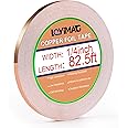 LOVIMAG Copper Tape (1/4inchX82.5FT), Copper Foil Tape for Stained Glass, Copper Tape Conductive Adhesive for Guitar and EMI Shielding, Soldering, Crafts, Electrical Repairs, Grounding, DIY(1Rolls)