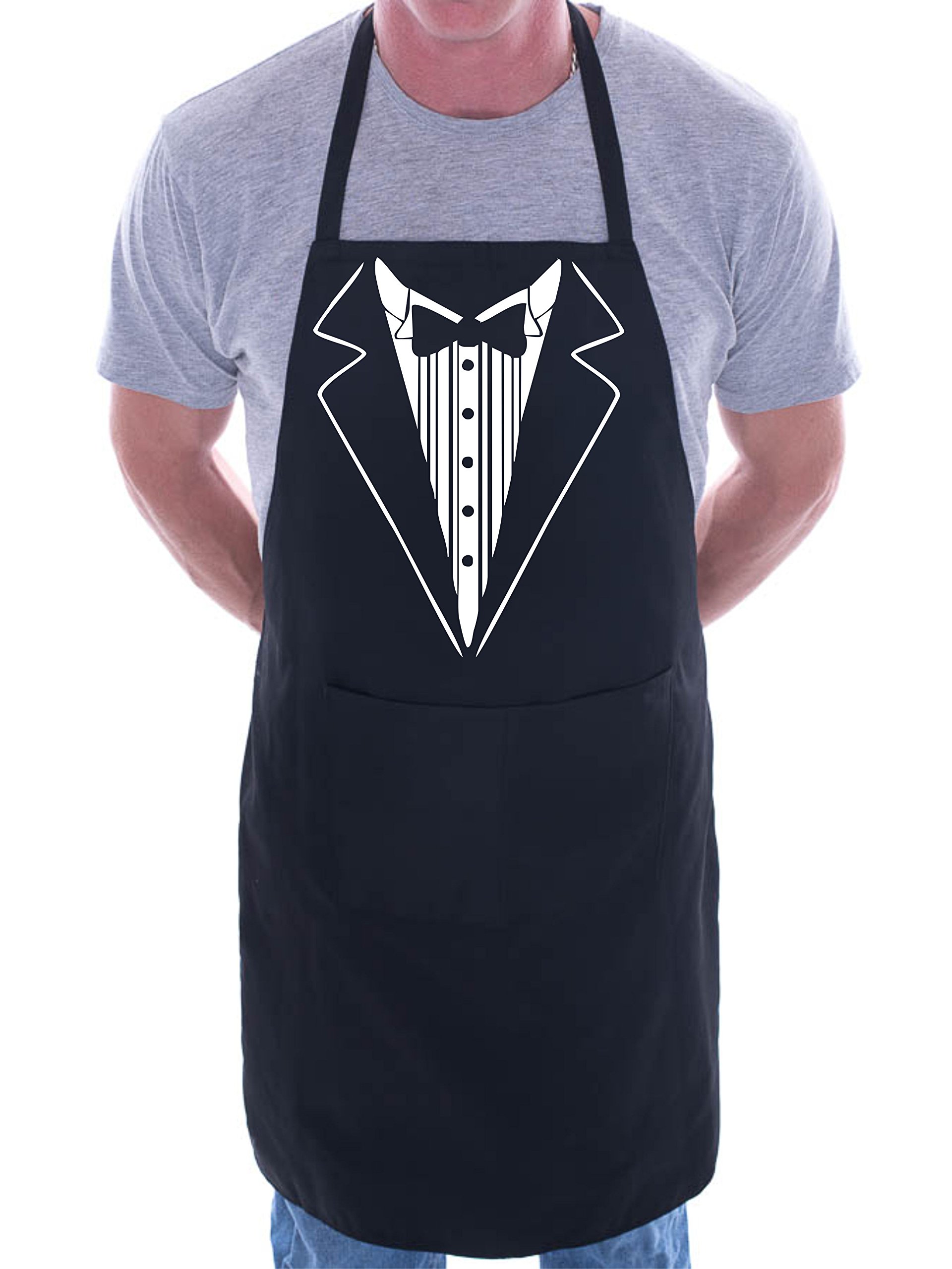 Print4U Tuxedo BBQ Cooking Funny Novelty Apron Black
