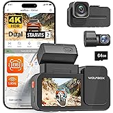 WOLFBOX X5 Duo 4K+2.5K Dash Cam Anti-Shake, 8MP STARVIS 2 IMX678 IMX675, Dual Car Camera Front and Rear, 5.8GHz Wi-Fi GPS, In