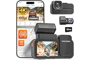 WOLFBOX X5 Duo 4K+2.5K Dash Cam Anti-Shake, 8MP STARVIS 2 IMX678 IMX675, Dual Car Camera Front and Rear, 5.8GHz Wi-Fi GPS, In