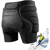 3D Protective EVA Hip Butt Pads Padded Shorts, Crash Pad Impact Gear for Ski Ice Skating Snowboarding, Tailbone Protection