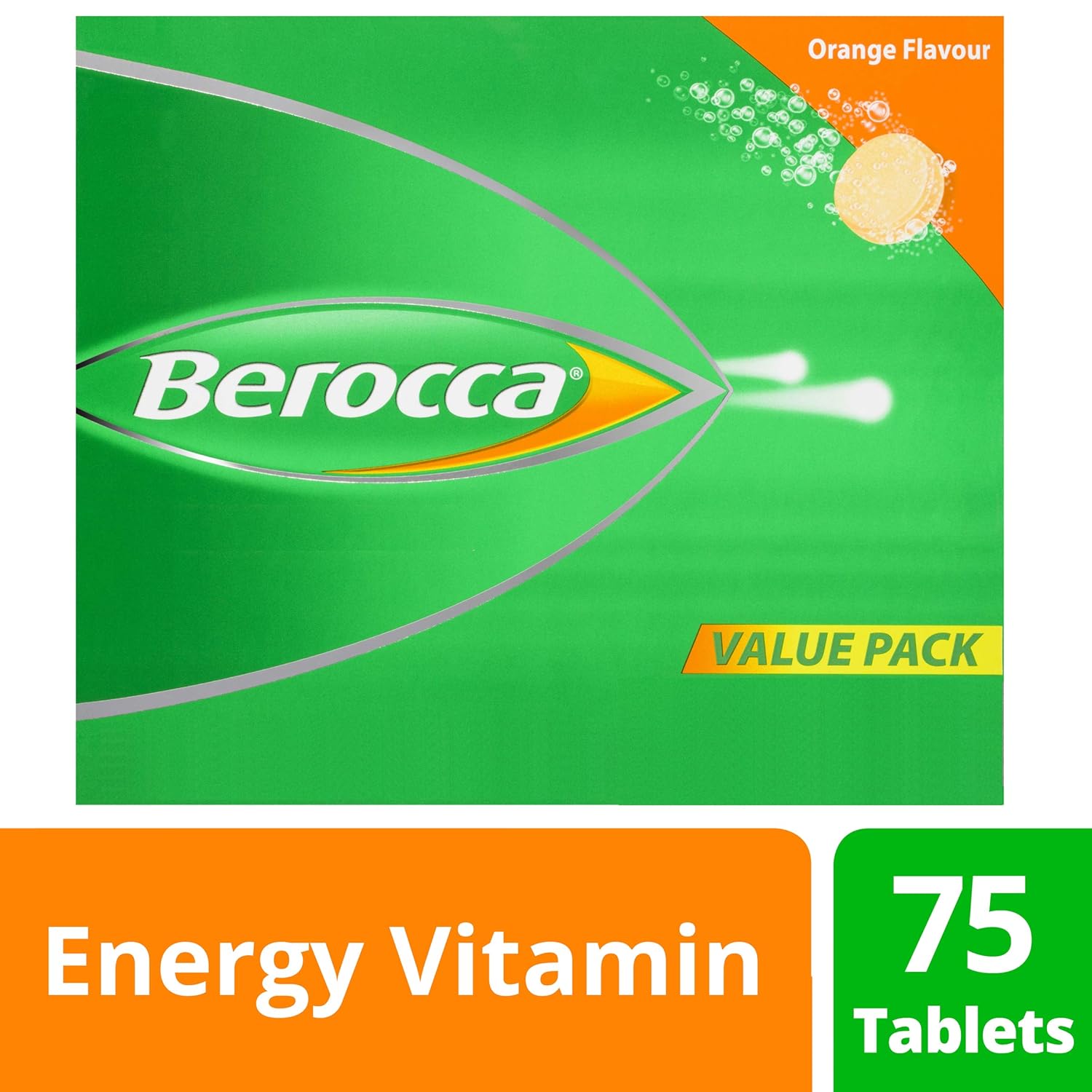 Berocca Berocca Energy Vitamin Orange Effervescent Tablets 75 Pack