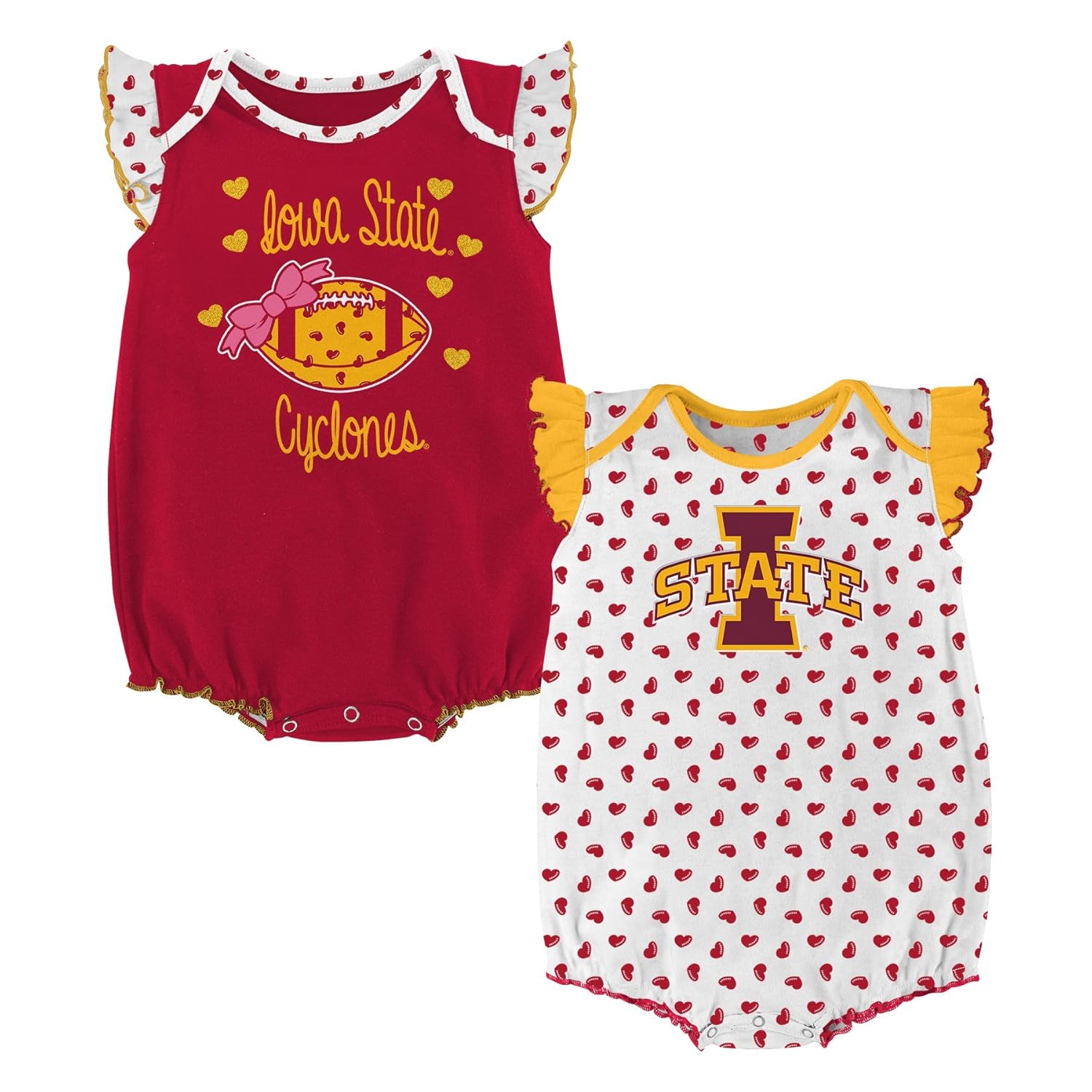 NCAA by Outerstuff NCAA boys Heart Fan 2 Piece Onesie Set