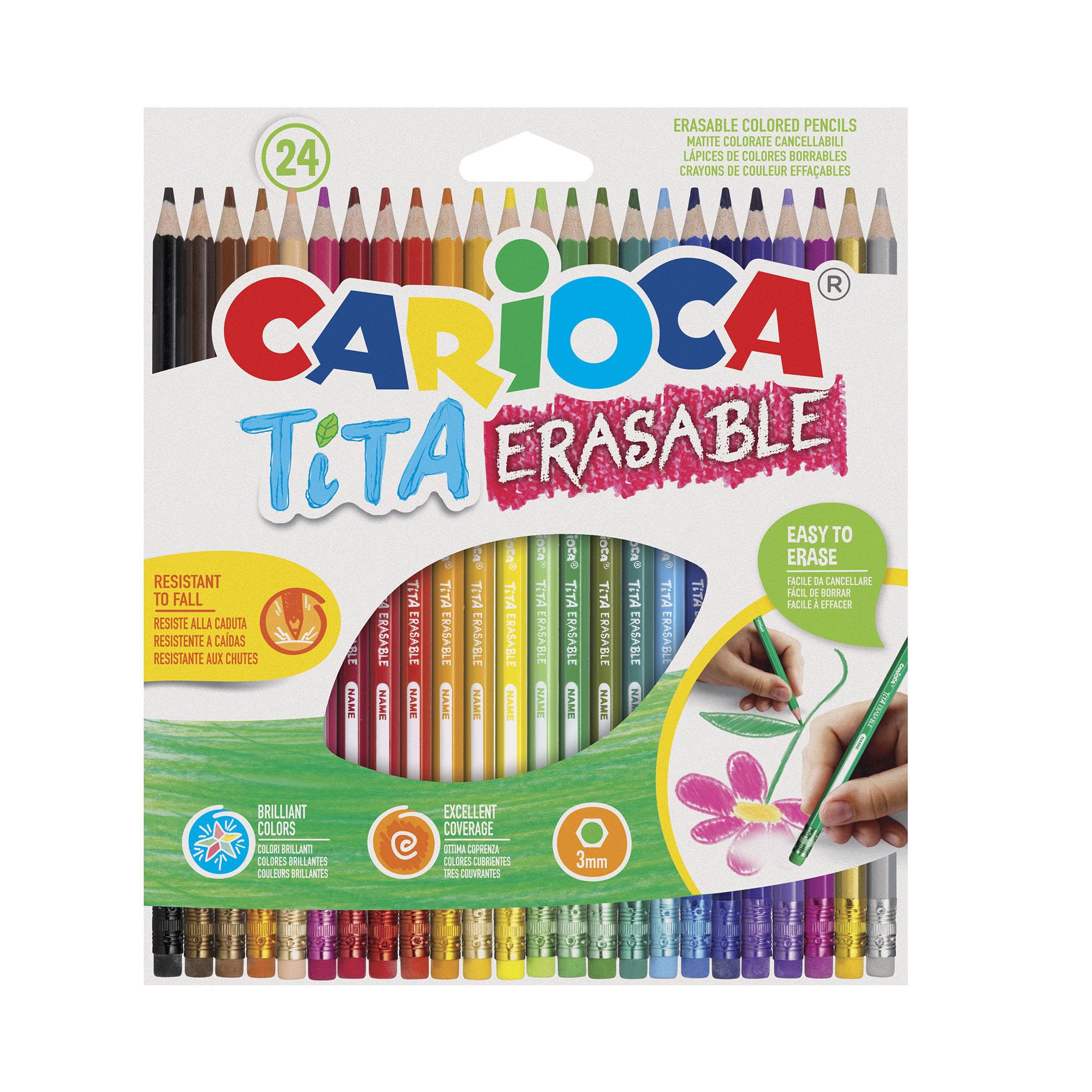 Carioca TITA Erasable Pencils - 24 Units