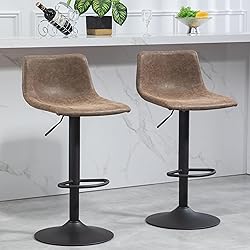 Finnhomy Bar Stools Set of 2, Swivel Adjustable