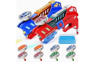 FEIDAMA Bey Battling Top Burst Gyro Toy Set with Beystadium, 8 Spinning Top Burst Gyros 2 Toy Launchers Combat Battling Game Gifts for Boys Children Kids Ages 6+