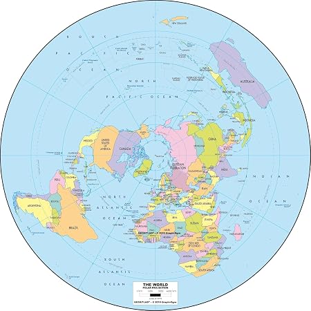 Polar Map Of The World - United States Map