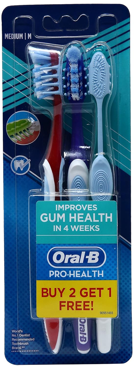 Buy OralB Pro Health Gum Care Medium (Buy 2 Get 1 Free) Online at Low Prices in India Amazon.in