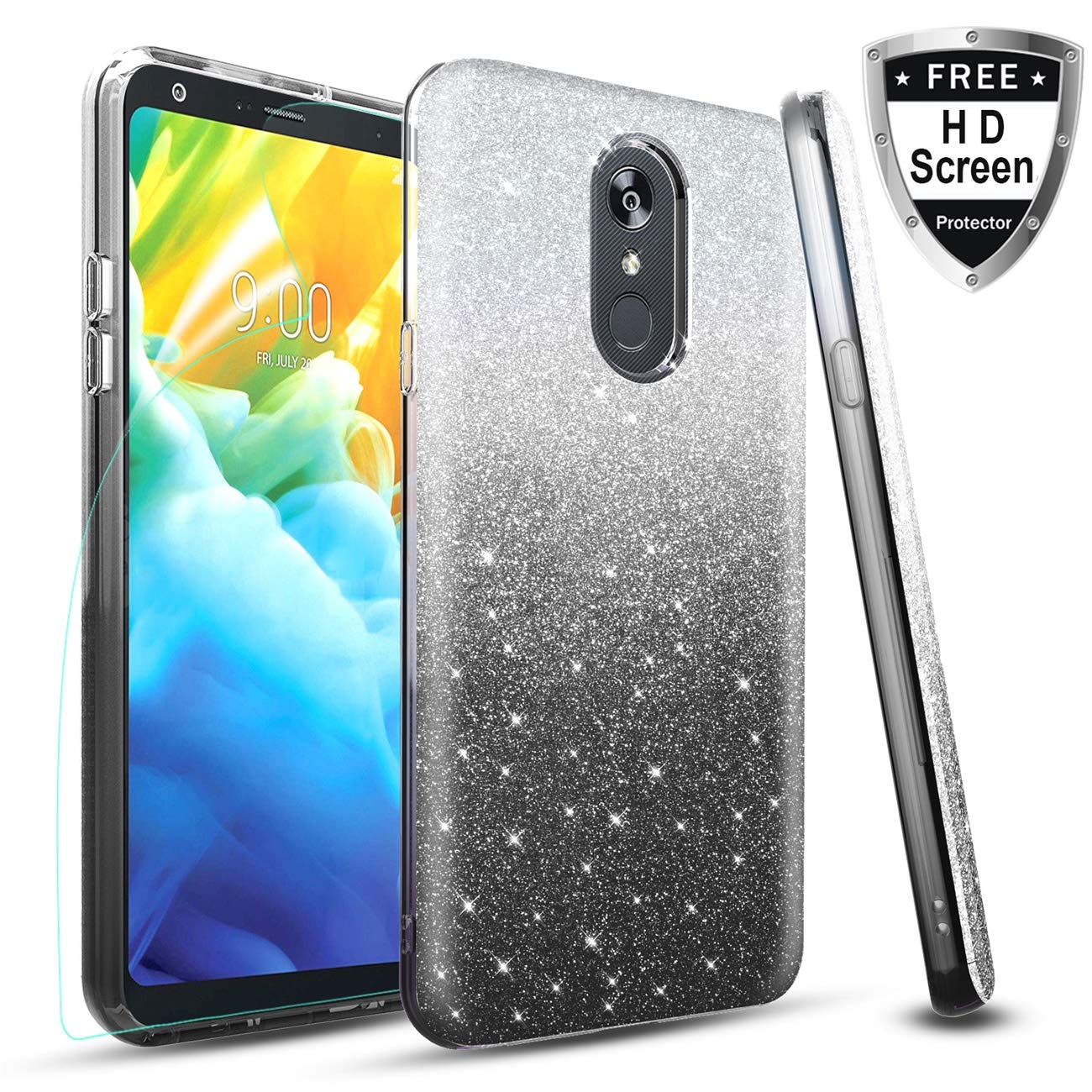 Best lg stylo 3 case and screen protector for women