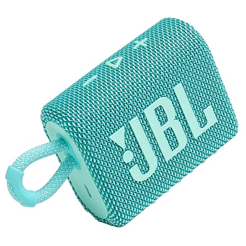 JBL Go 3 - Portable Mini Bluetooth Speaker, big audio and punchy bass, IP67 waterproof and dustproof, 5 hours of playtime, speaker for home, outdoor and travel (Teal)