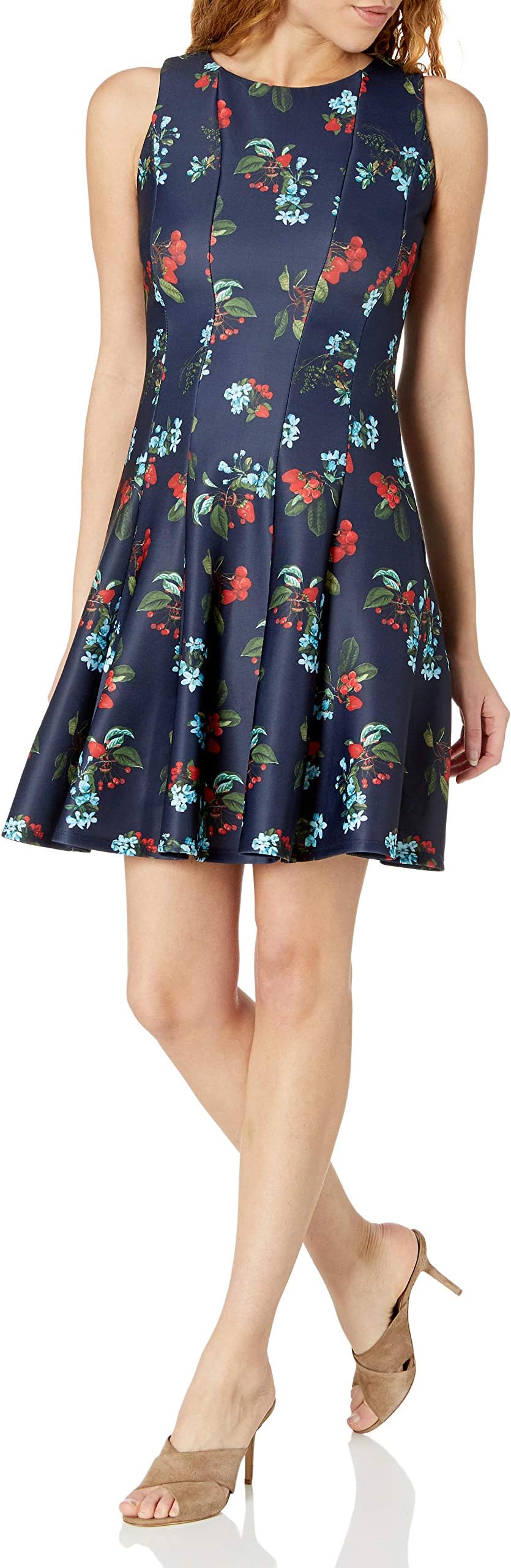 Julian Taylor Women's Fit-and-Flare Strawberry-Print Dress
