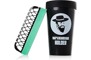 Mat's Beard Bar® & Holder Pro (V2.0) - FLEXIBLE - Clean Up Beard Trimmings from Sinks and Countertops After Shaving - Best Gifts For Men