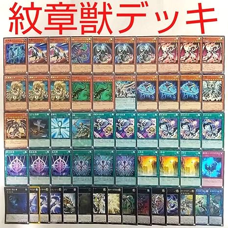 Amazon 遊戯王 構築済み 紋章獣 デッキ 40枚 Ex15枚 レオ Cno 101 Shdark Knight No 69 紋章神コートオブアームズ 大量 おもちゃ おもちゃ