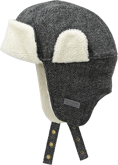 herringbone trapper hat