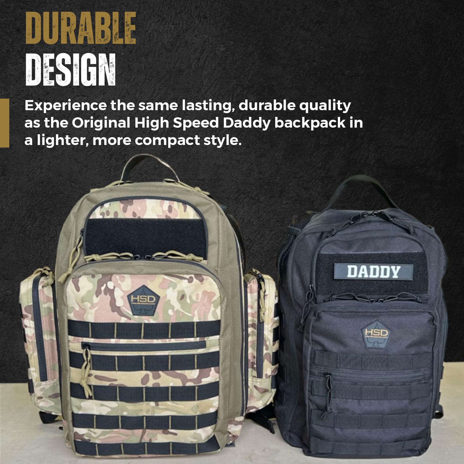 HighSpeedDaddy Baby Diaper Backpack - Military-Grade, Waterproof Men's Backpack - Baby Diaper Travel Bag for Dads & Moms