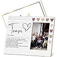 patcate Team Picture Frame, Best Team Ever, Appreciation Gifts for Coach Boss, 4x6 Wood Photo Frame, Office Home Desk Decor, Retirement Farewell Gifts-B01