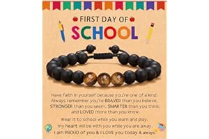 UNGENT THEM Mens Natural Stone Bracelet - Anniversary Graduation Birthday Father's Day Easter Christmas Valentine's Day Gifts for Son, Dad, Brother, Nephew, Lover