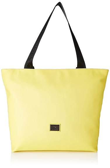 Caprese Mickey Womens Tote Bag (Yellow and Grey)