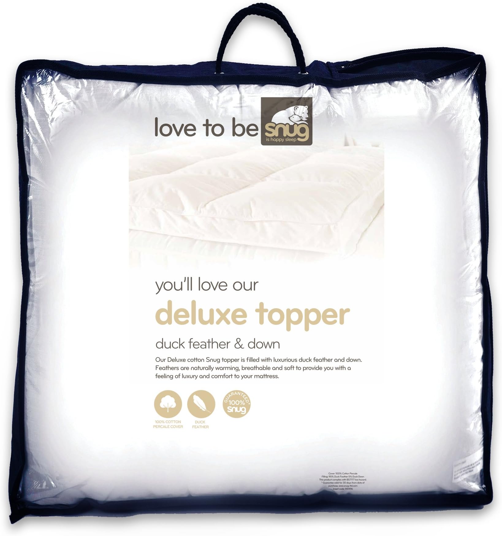 Silentnight Luxury Collection Duck Feather and Down Deluxe Mattress Topper - Mattress Protector - Bedding - Single Size