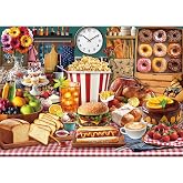 TangMosaic Food Feast Jigsaw Puzzles, Puzzles for Adults 1000 Pieces, Lumi&egrave;re's Banquet Impossible Challenging Puzzles Game, Interlock Perfectly No Dust, Gifts for Easter Father's Mother&rsquo;s Day
