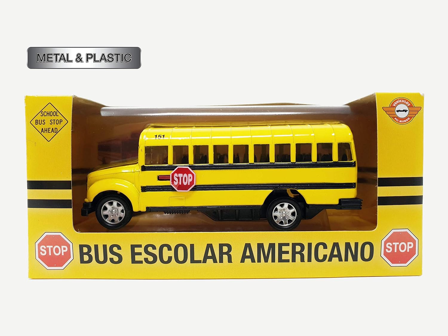 PLAYJOCS GT-3560 SCHOOL BUS, Yellow, 12 cm x 5 cm x 5 cm - Image 4
