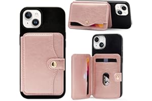 M-Plateau Slim Leather Wallet Phone Case, Adhesive Card Holder Compatible with Most Smartphones (Pink)