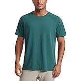 CRZ YOGA Mesh Workout Shirts for Men - Lightweight Breathable T-Shirts Running Athletic Training Short Sleeve Tops